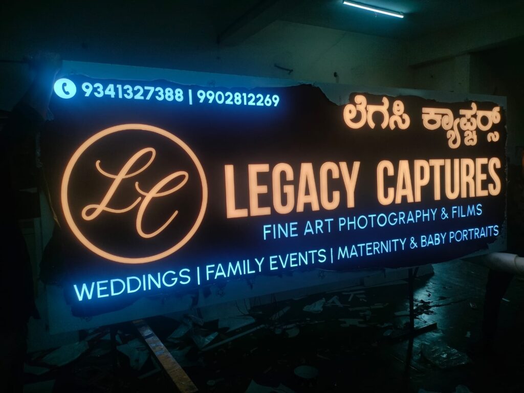 glow sign boards in Bangalore